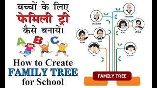 HOW TO MAKE FAMILY TREE IN CORELDRAW FOR KIDS PROJECT FOR SCHOOL IN HINDI
