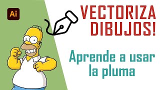 VECTORIZA DIBUJOS!!  Aprende a usar la pluma fácil y sencillo  Illustrator