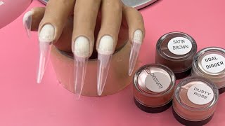 Watch me do a full set of nude acrylic nails