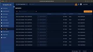 BreachLock Platform | ASM & Continuous Pentesting – Overview of Completed Scheduled Scans (2 of 3)