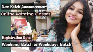 Announcement... New Batch.. registration open... Acrylic Painting beginners.. @ArtistaPoojaHindi
