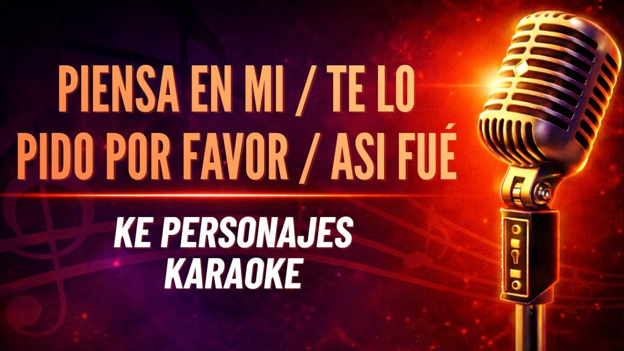 Piensa En Mi, Te Lo Pido Por Favor, Así Fué - Ke Personajes - KARAOKE