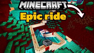 Minecraft Nether Fortress Ride 🚂 | Epic Roller Coaster in the Nether! #minecraft #howtobuild