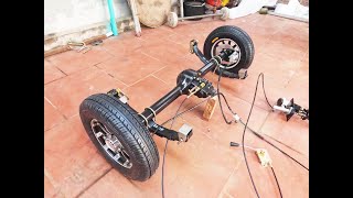 Rear axle set with oil disc brake