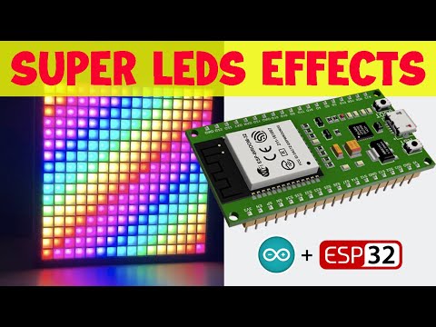 LIGHT EFFECT by WS2812B NEOPIXEL ESP32 DIY MATRIX 16x16 ARDUINO