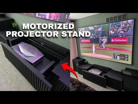 THE ULTIMATE MOTORIZED UST PROJECTOR STAND! CINÈST Core Collection Projector Cabinet REVIEW!