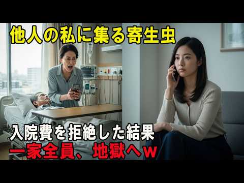 「離婚して3日、他人になった私にVIP病室の支払いを命じる元義母。拒絶した瞬間に始まった、強欲な一家の自業自得な末路」
