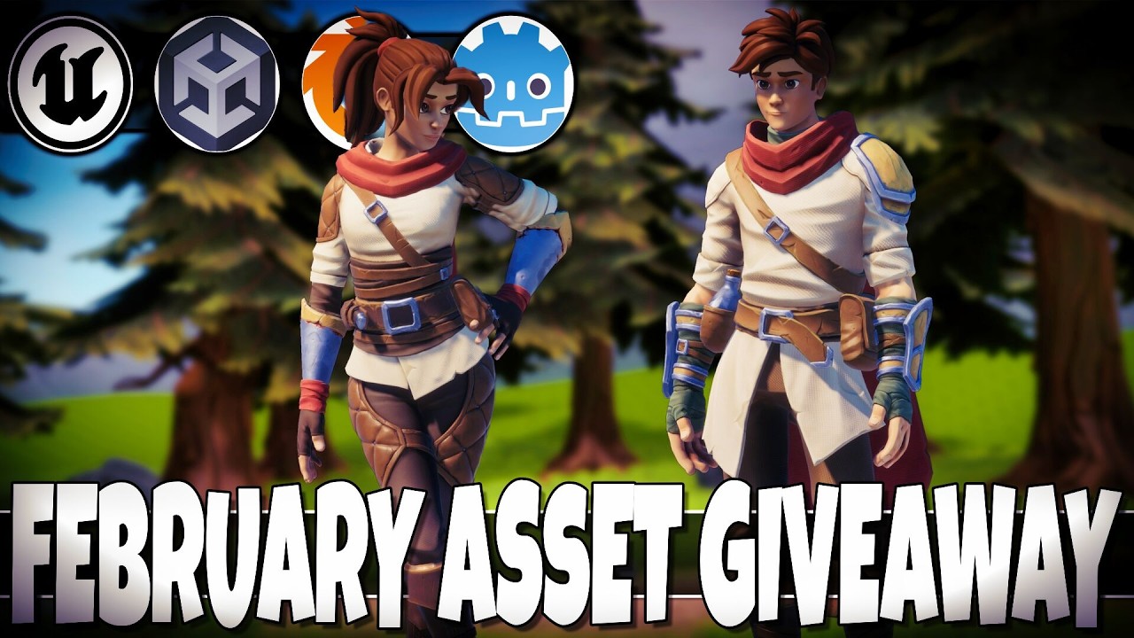 Unreal Feb Giveaway #2 + Free Unity Asset + New Free 3D Model Pack for All Game Engines!