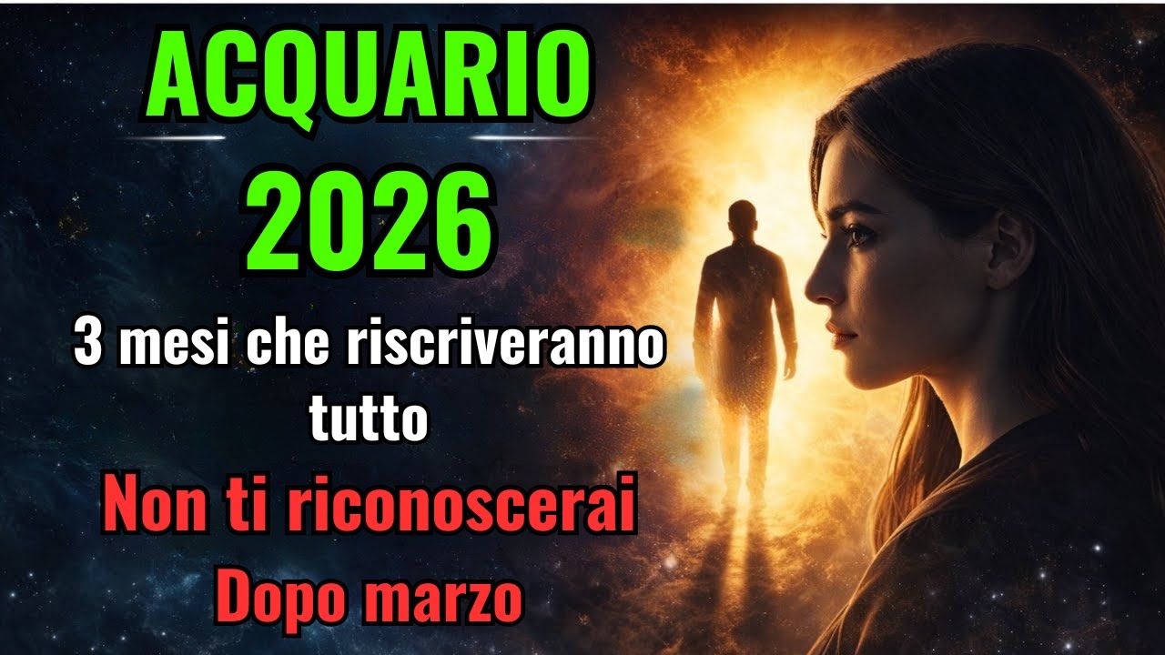 ACQUARIO 2026: I 3 mesi che cambieranno la tua identità, il tuo amore e la tua vita!