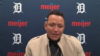 Watch Miguel Cabrera's hilarious reaction to realizing he's one hit behind Babe Ruth's total