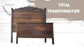 Extreme Furniture Makeover // Making a Bench Out of a Bed Headboard and Footboard