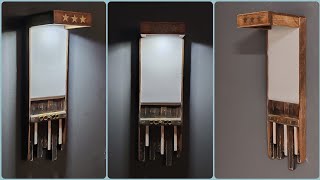Making Vintage Wall Lighting With Wood And Plaster Home Decor Wood Lamp Diy