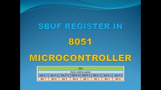 SBUF SFR REGISTER IN 8051 MICROCONTROLLER