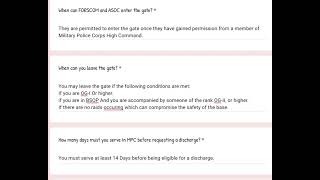 Military Police Corps Tryout Examination