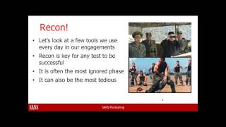 SANS Pen Test Webcast: Manual Testing is a Must, but Automation is Divine screenshot 3
