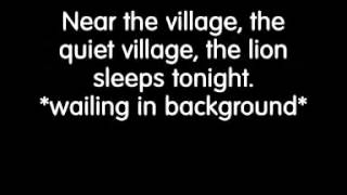 Video thumbnail of "The Tokens The Lion Sleeps Tonight Lyrics"
