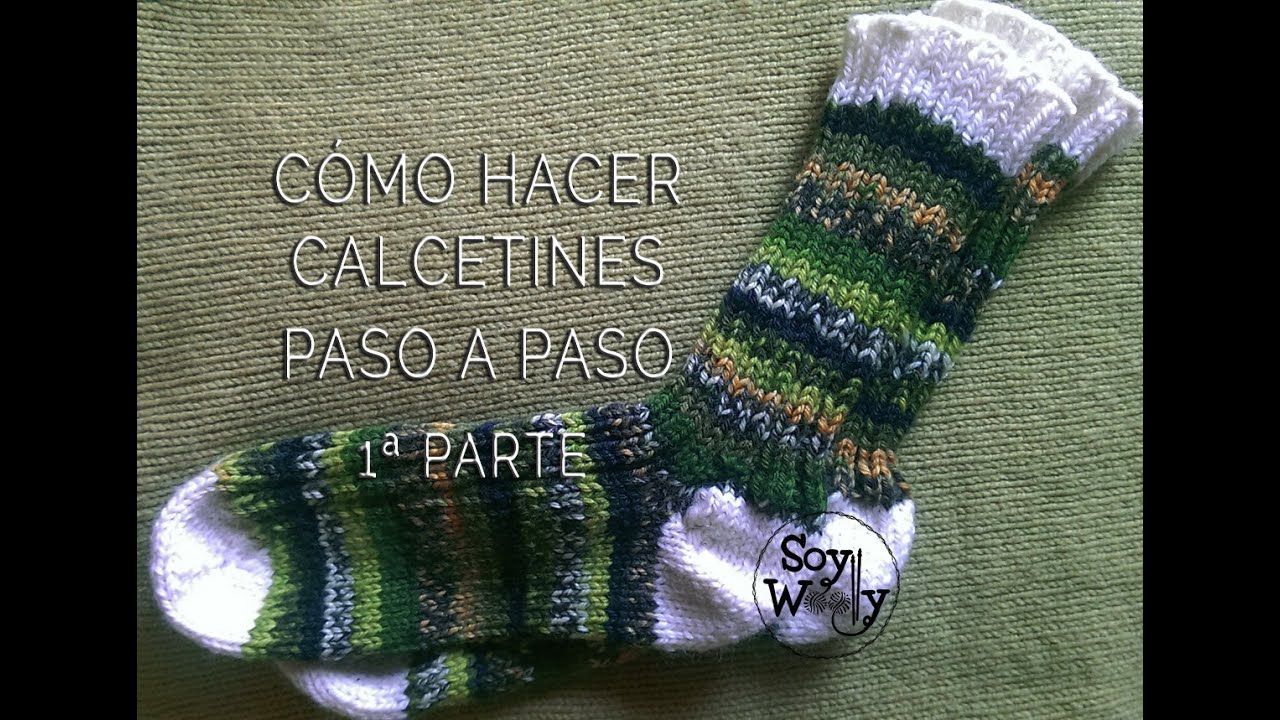 Cómo tejer CALCETINES con dos agujas 1ª PARTE