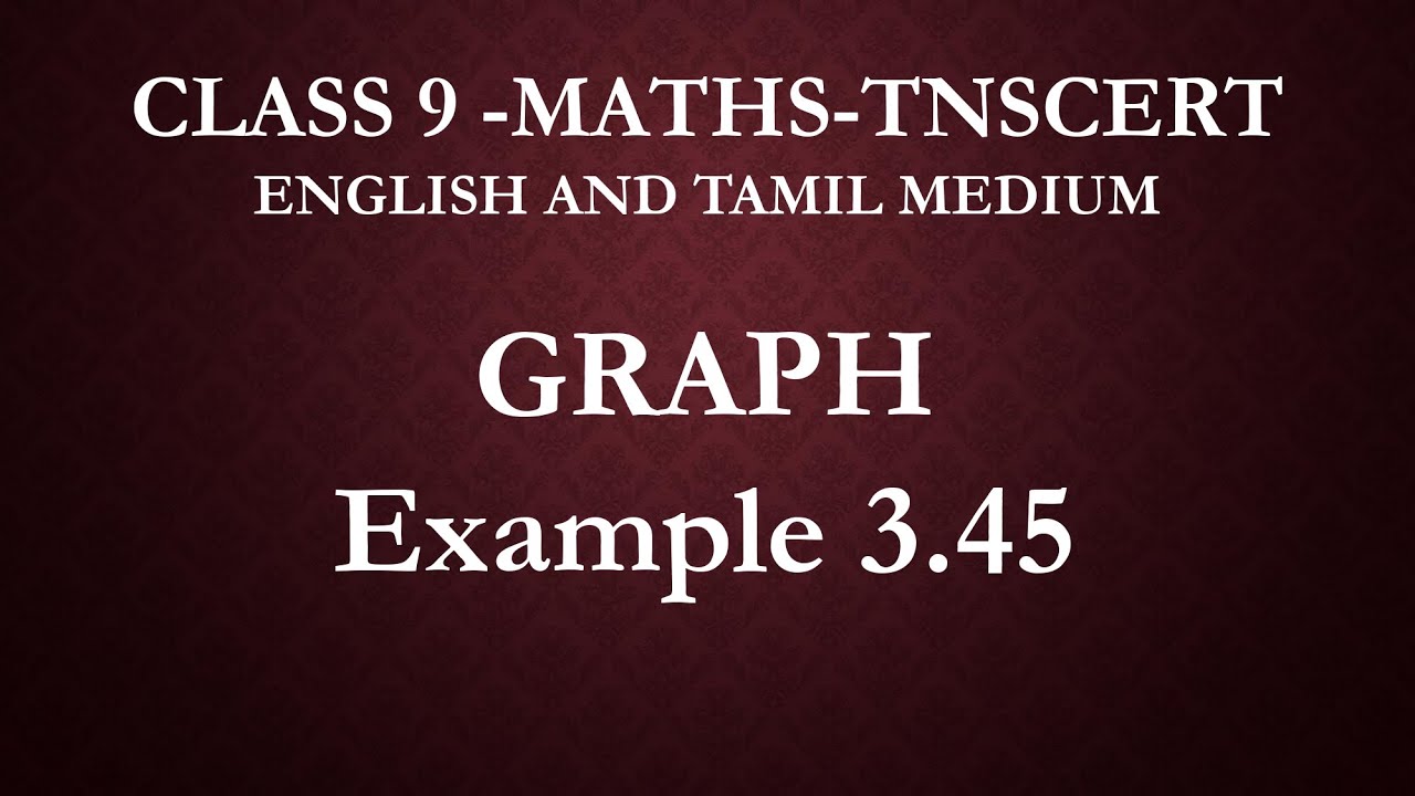 Class 9 - Graph - Example 3.45 - YouTube