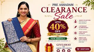 Clearance #sale Upto 40% Off Discount offers collection @sailajasilks 9849553901 #giveaway screenshot 4
