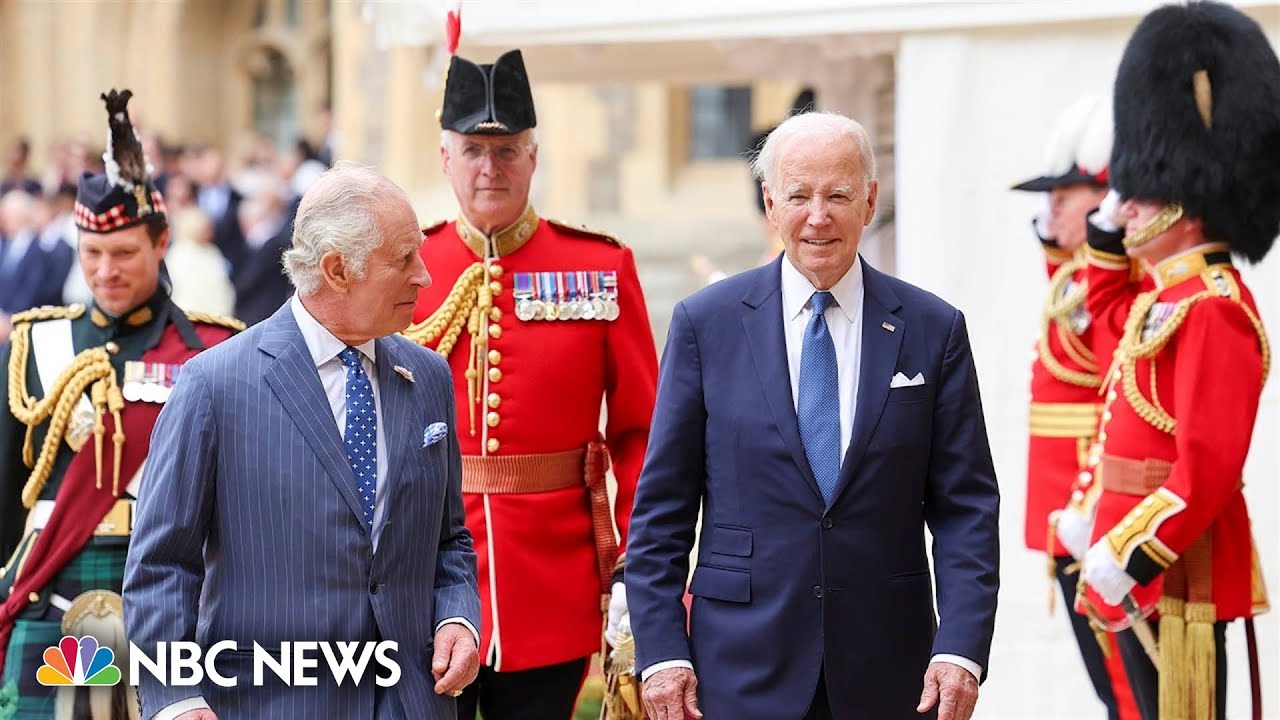 Biden attends welcome ceremony with King Charles at Windsor Castle