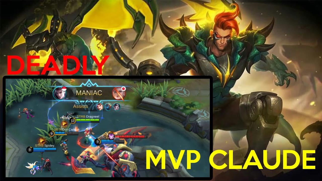 SUPER CLAUDE CARRY GAMEPLAY | Dragneel TOP GLOBAL ~ Mobile Legends