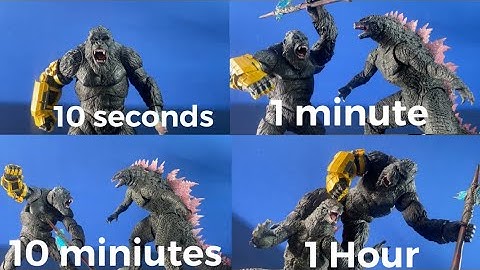 SPEED CHALLENGE: Godzilla stopmotion in 10 seconds | 1 minute | 10 minutes | 1 hour