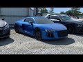 COPART LUXURY AND SUPER CAR WALK AROUND + CHEAP AUDI R8!