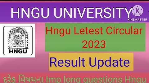 Hngu letest Circular 2023 - hngu letest Result 2023 - hngu update - hngu