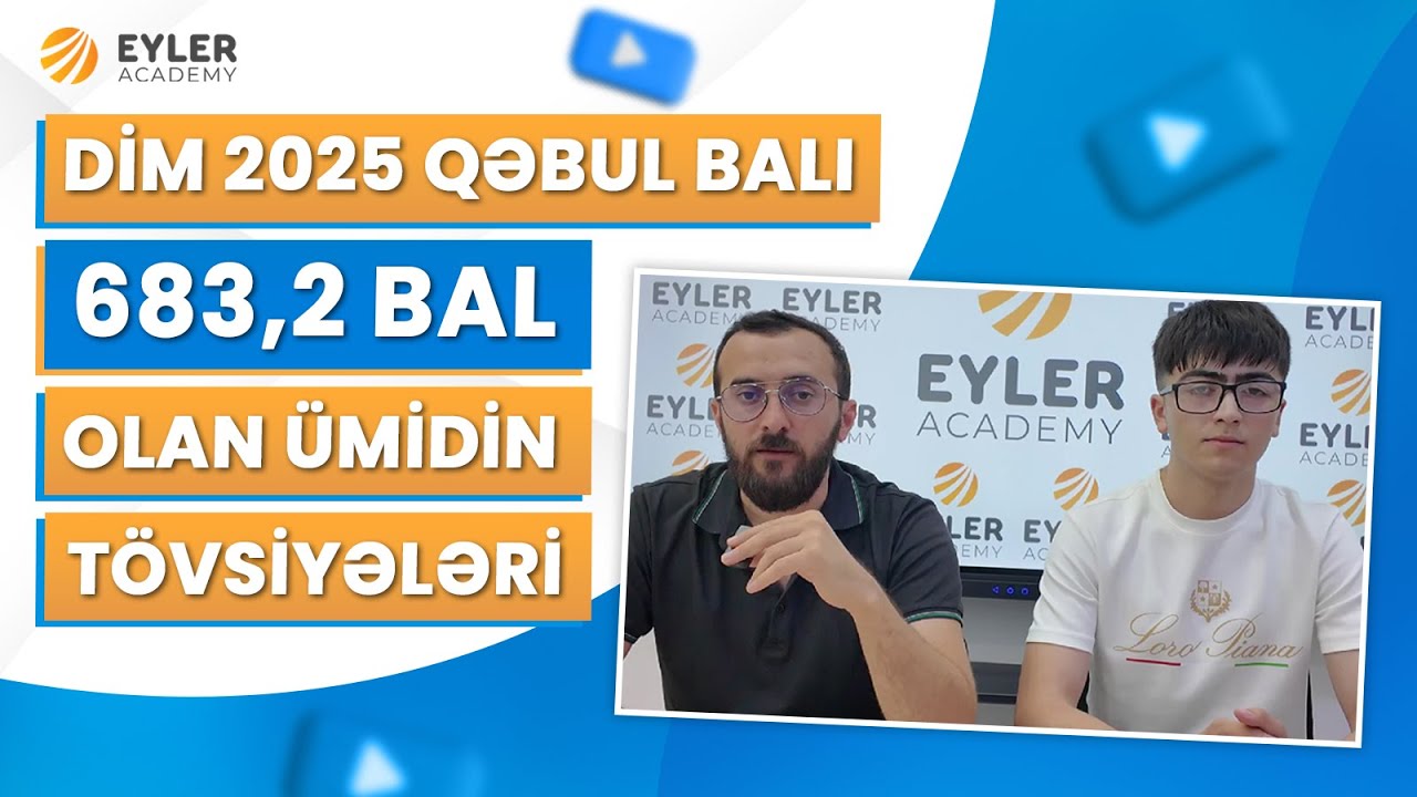 ✅❗️👉🏻DİM 2025 QƏBUL BALI 683,2 BAL OLAN ÜMİDİN TÖVSİYƏLƏRİ