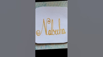 Nabeeha beautiful name write in cursive writing #calligraphy#cursive#handwriting#shorts#clips