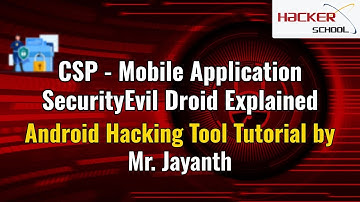 Mobile App Security: Evil Droid Explained | Android Hacking Tool Hackerschool