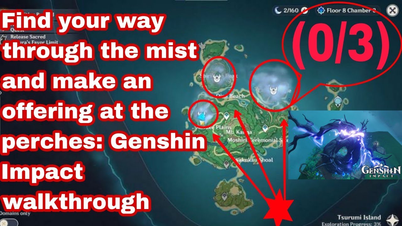 Find your way through the mist and make an offering at the perches