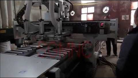 automatic labeling auto loading and unloading cnc cutting router