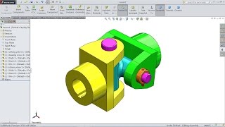 Solidworks tutorial | Design and Assembly of Universal joint in Solidworks