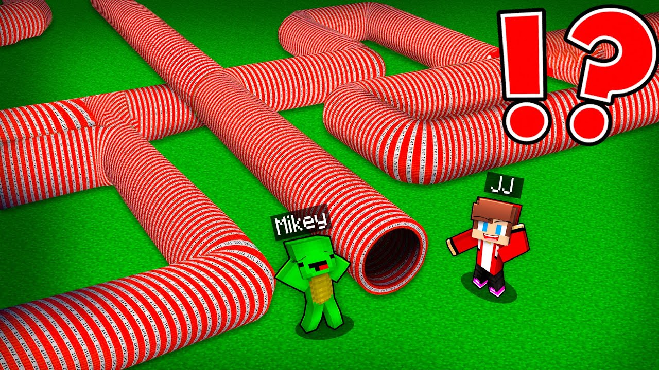 Джей-Джей и Майки нашли самый длинный СТРАШНЫЙ лабиринт с TNT в Minecraft Challenge (Maizen)