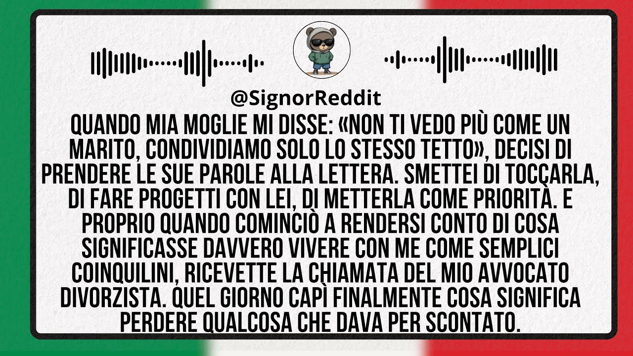 Mia Moglie Mi Ha Detto: Non Ti Vedo Più Come Un Marito Condividiamo Solo Lo Stesso Tetto Ho Deciso..