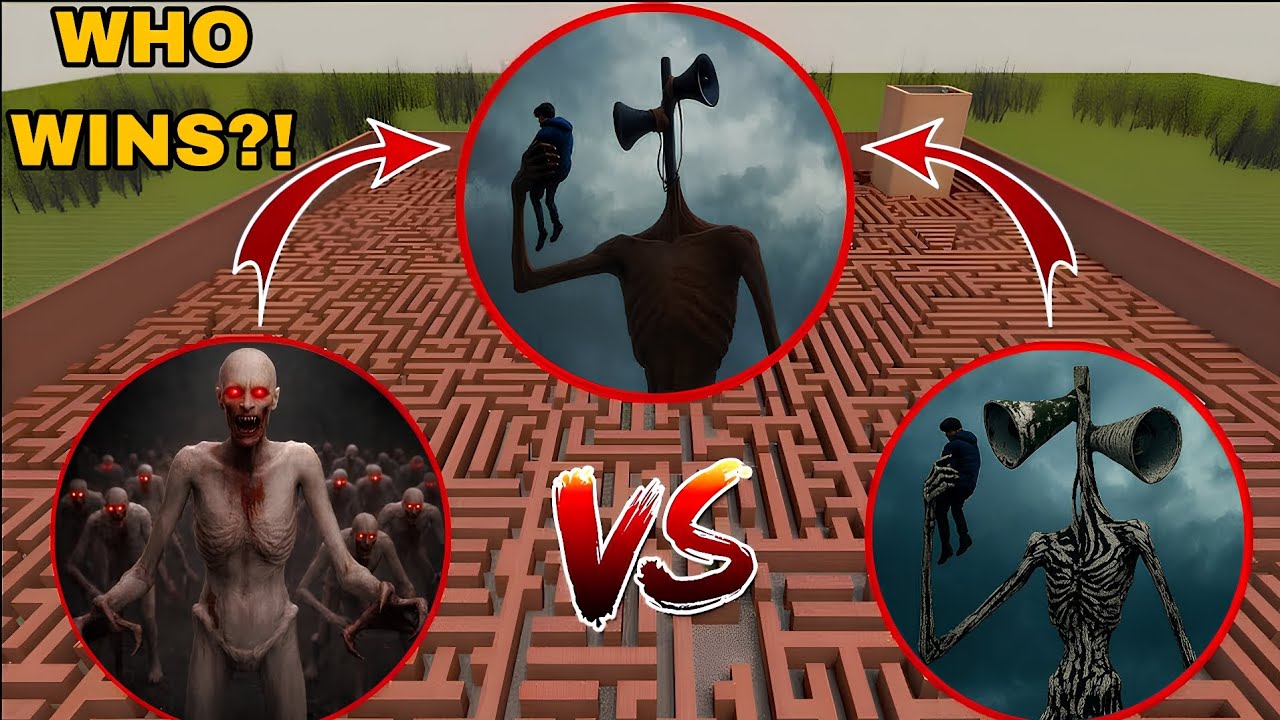Garry’s Mod: SCP-096 VS Siren Head VS Siren Head 2.0 (WHO WINS?)