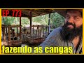 fiz as cangas de contenção para o gado