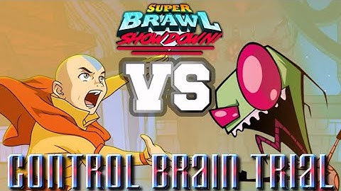 Aang vs Invader Zim | Super Brawl Showdown v0.3.0b Full Match Gameplay