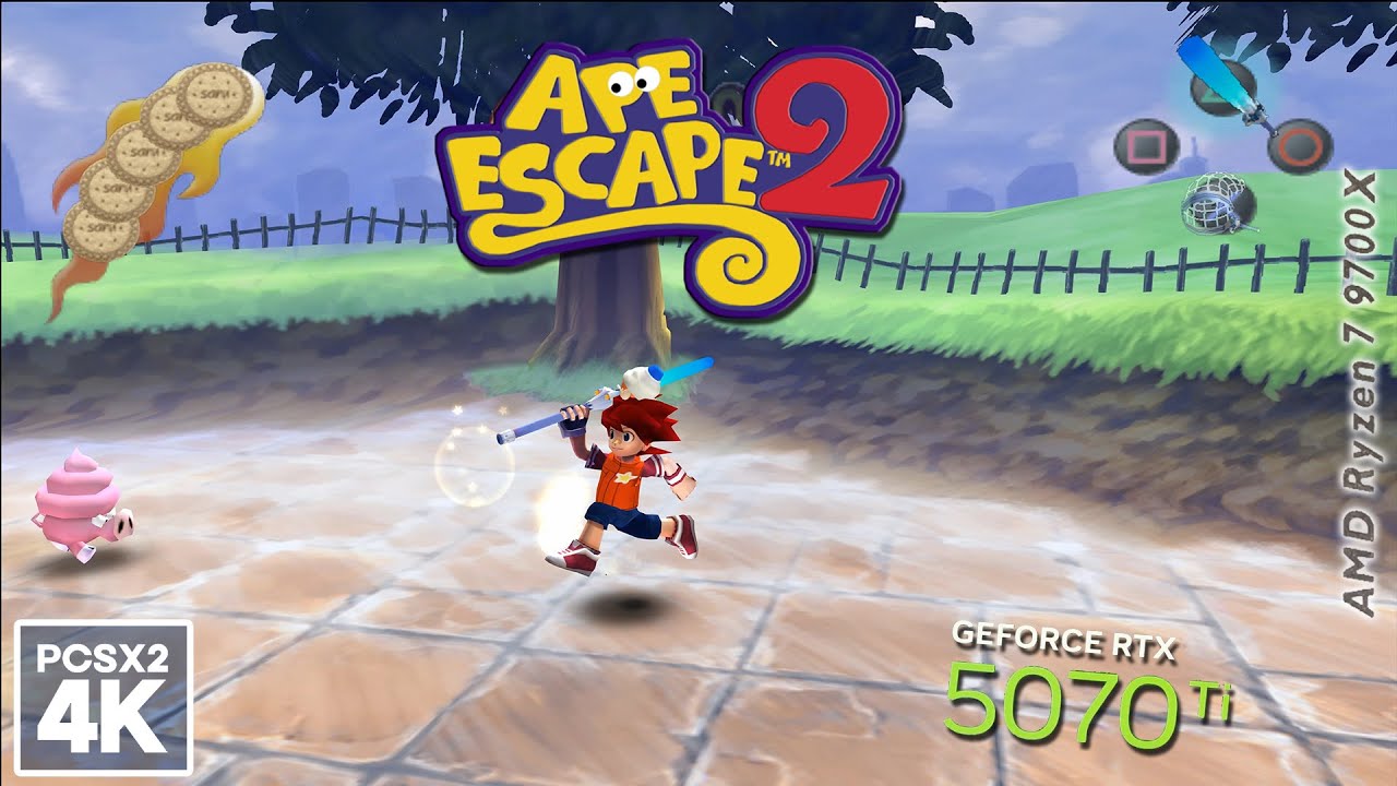 Ape Escape 2 (4K / 2160p / 60fps) | Эмулятор PCSX2 2.7.91 | Sony PS2