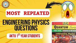 Physics Most IMPORTANT Questions AKTU 2026 🎯 | UNITWISE Important Topics + PYQs Covered