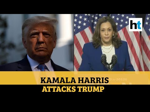 'Not up for the job': Kamala Harris slams Trump in first speech as VP nominee