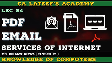 Email & PDF | Services of Internet | Computers | JKSSB Exams | Lecture 24 | Ms Behjat Riyaz