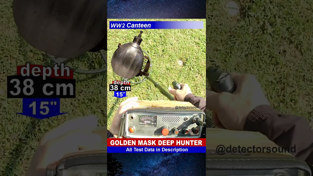 Golden Mask deep hunter metal detector Real Test with WW2 Canteen 