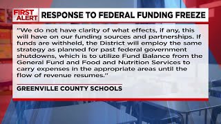 Greenville County Schools releases statement to parents on funding freeze