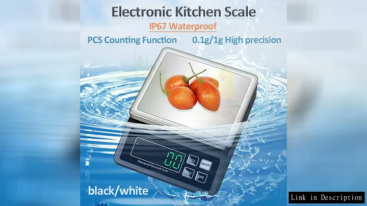 Rechargeable Kitchen Scale IP67 Fully Waterproof Home Kitchen Scale 0.1g/1g High Precision Electroni