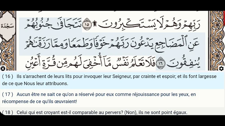 32 - Sourate As Sajdah - Abdallah Basfar - Récitation du Coran, texte arabe, traduction en Français