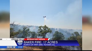 CAL FIRE crews stop forward spread of the Baker Fire in Tehama County