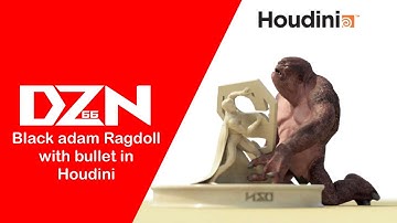 Black adam Ragdoll with bullet in Houdini 19.5