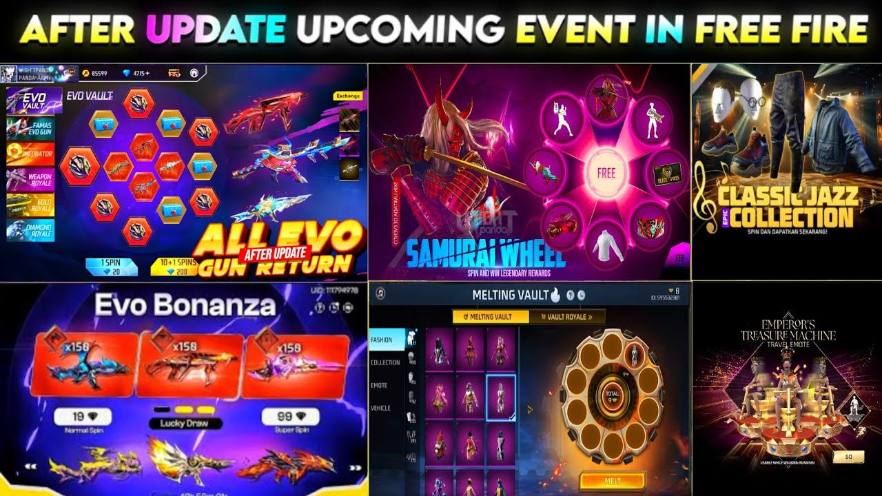 UPCOMING EVENT IN FREE FIRE 2024 | FF NEW EVENT | FREE FIRE NEW EVENT ...
